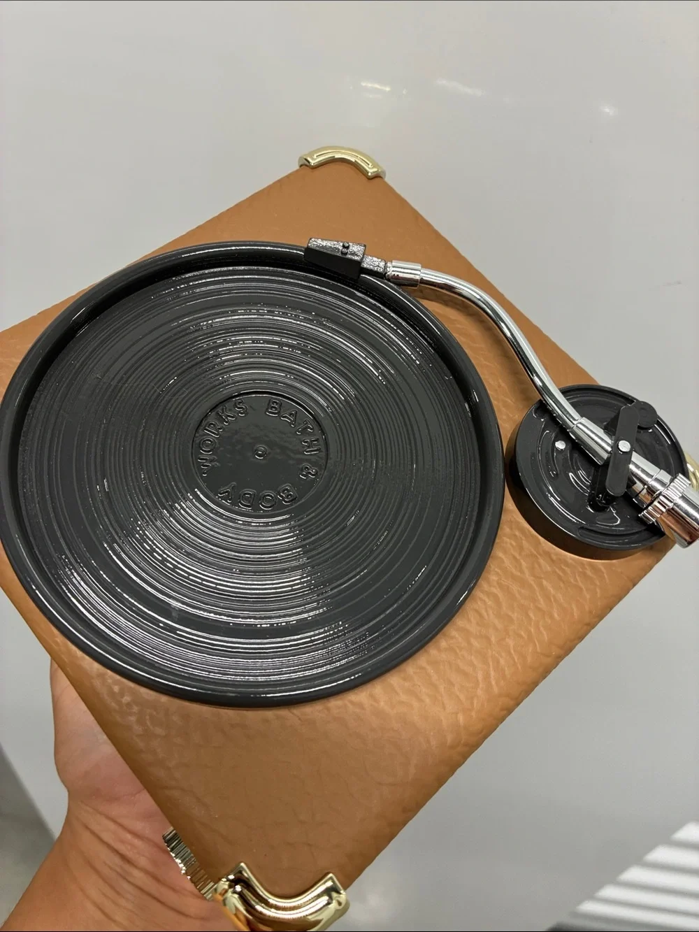 Record Player 3 wick candle holder